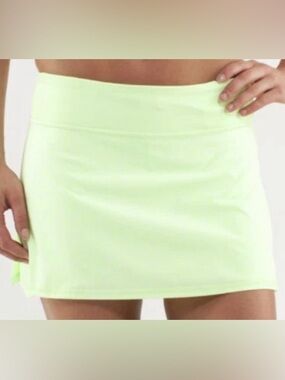 lululemon athletica Neon Lime Active Skort